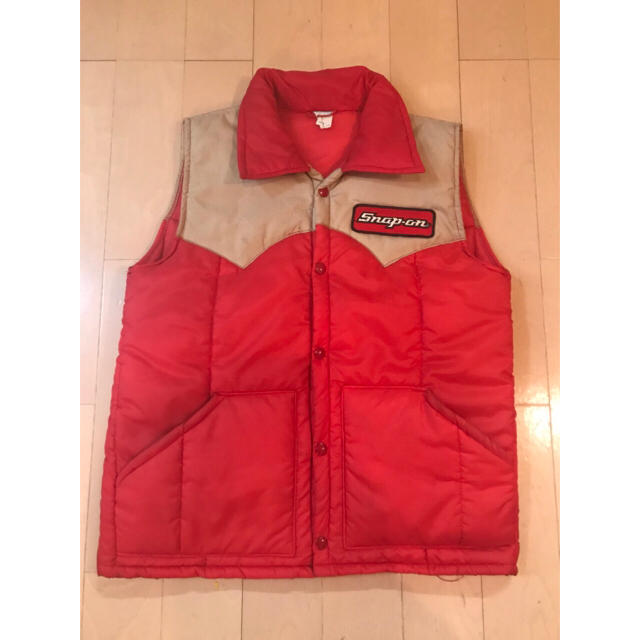 Snap on スナップオン レーシング ダウンベスト 古着 | フリマアプリ ラクマ