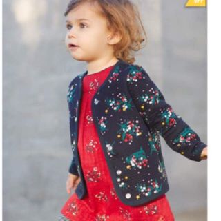 プチバトー(PETIT BATEAU)のチュビックフラワープリント切り替えワンピース(ワンピース)