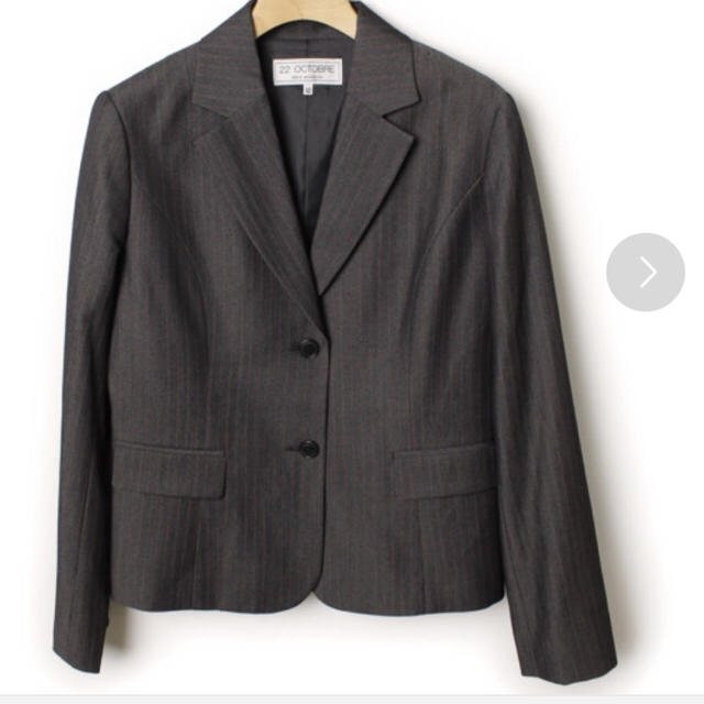 22 OCTOBRE(ヴァンドゥーオクトーブル)のスーツ ジャケット ストライプ レディースのジャケット/アウター(テーラードジャケット)の商品写真