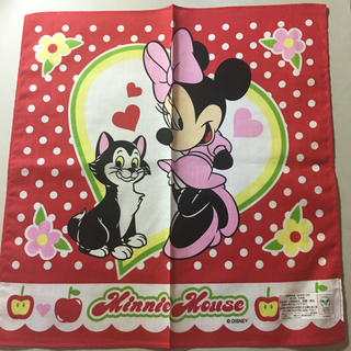 ディズニー(Disney)のディズニー ミニーマウスと猫のハンカチ 日本製 (ハンカチ)