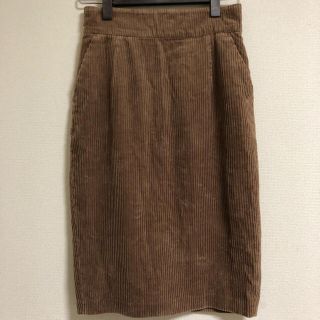 マウジー(moussy)の【MOUSSY】コーデュロイスカート ブラウン (ひざ丈スカート)