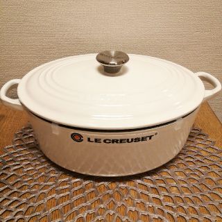 ルクルーゼ(LE CREUSET)の【未使用】ル・クルーゼ　ココットロンドオーバル27cm(鍋/フライパン)