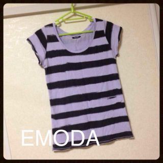 エモダ(EMODA)のEMODA♡ﾎﾞｰﾀﾞｰTシャツ(Tシャツ(半袖/袖なし))