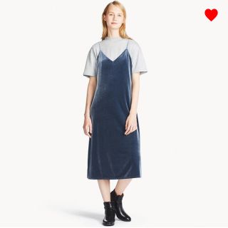 ユニクロ(UNIQLO)のUNIQLO  ベロアキャミワンピ(ロングワンピース/マキシワンピース)