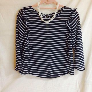 ベルシュカ(Bershka)のボーダーシフォンブラウス♡(シャツ/ブラウス(長袖/七分))