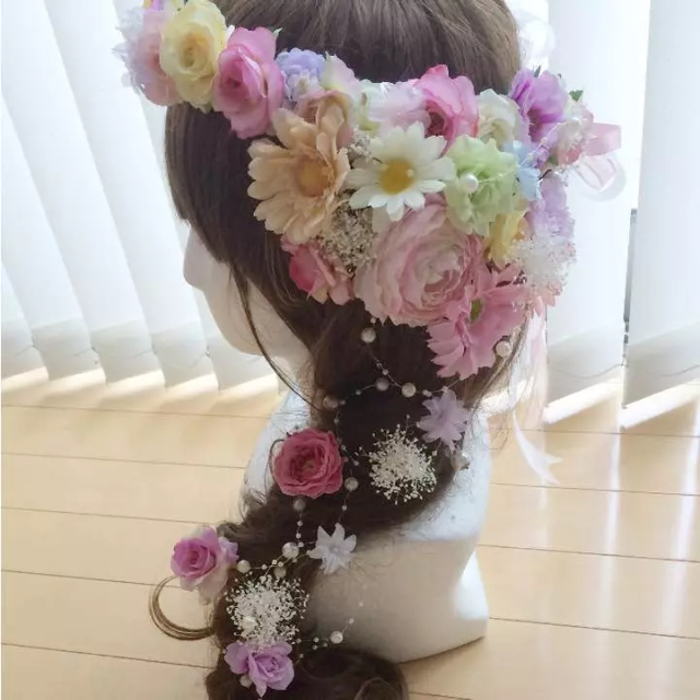 ラプンツェル花かんむり♡花ピン フルセットの通販 by ❀mi❀flower