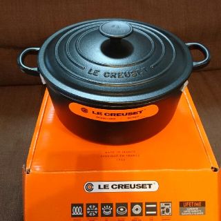 ルクルーゼ(LE CREUSET)の新品 ル・クルーゼ ココットロンド 24㎝ ブラック(鍋/フライパン)