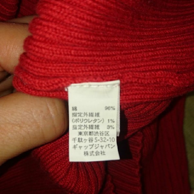 GAP(ギャップ)のGAP赤のタートルネックセーター レディースのトップス(ニット/セーター)の商品写真