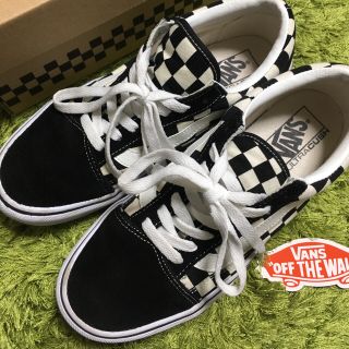 ヴァンズ(VANS)のvans オールドスクール Black/White CHECK チェッカー(スニーカー)