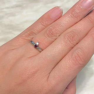 スタージュエリー(STAR JEWELRY)の美品✨ルビー ダイヤモンド プラチナリング(リング(指輪))