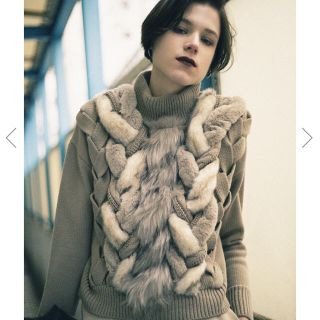 アメリヴィンテージ(Ameri VINTAGE)の本日限定お値下げ💓FUR BRAID CABLE KNIT💓アメリ(ニット/セーター)