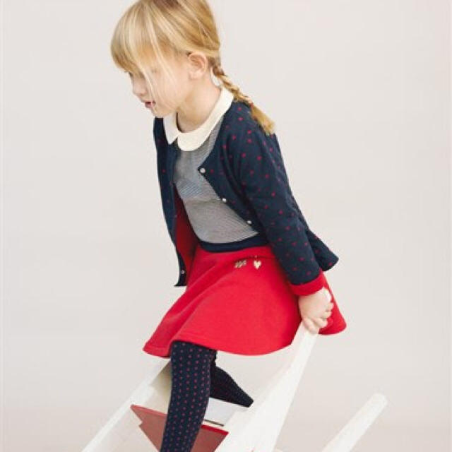 PETIT BATEAU(プチバトー)のSALE☆6ans プチバトー チュビックハートモチーフカーディガン キッズ/ベビー/マタニティのキッズ服女の子用(90cm~)(カーディガン)の商品写真