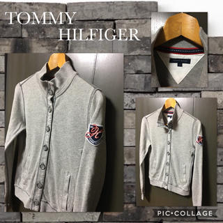 トミーヒルフィガー(TOMMY HILFIGER)のTOMMY HILFIGER 長袖スウェット ジャケット 上着 ワッペン付 S(トレーナー/スウェット)