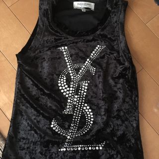 サンローラン(Saint Laurent)のイヴサンローラン ベロア タンクトップ(タンクトップ)