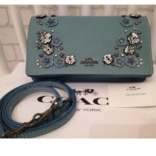 コーチ(COACH) フローラル 財布(レディース)(ブルー・ネイビー/青色系 ...