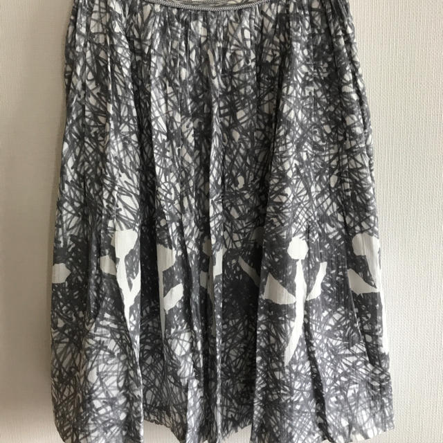 今日だけミナペルホネン wind danceスカート gray38 - ひざ丈スカート
