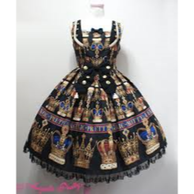 Angelic　Pretty　Britith Crownワンピース　ブラックワンピース