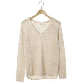 エイチアンドエム(H&M)の☆H&M/エイチアンドエム Vネックニット/メンズ/XS/ベージュ☆新品(ニット/セーター)