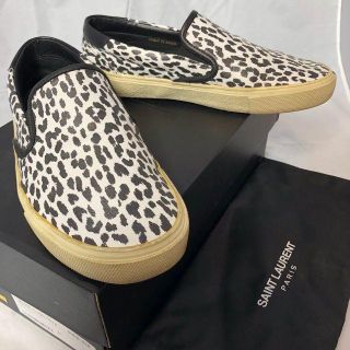 サンローラン(Saint Laurent)の正規品◆サンローランパリ ベイビーキャット スリッポン シューズ◆白 41(スリッポン/モカシン)