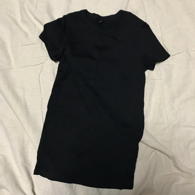 UNIQLO(ユニクロ)のUNIQLO リブクルーネックt レディースのトップス(Tシャツ(半袖/袖なし))の商品写真