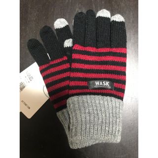 ワスク(WASK)のWASK ボーダーニット手袋 ☆ 新品(手袋)