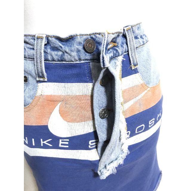 NIKE(ナイキ)の【NIKE x CECIL McBEE】　リメイク風デニムスウェットスカート レディースのスカート(ミニスカート)の商品写真