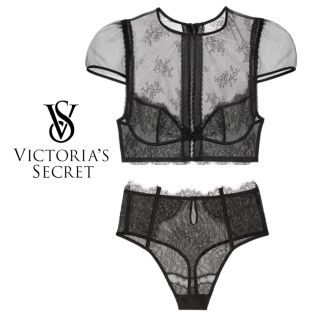 ヴィクトリアズシークレット(Victoria's Secret)のVSパフスリーブブラレット&ハイウエストショーツセット(ブラ&ショーツセット)