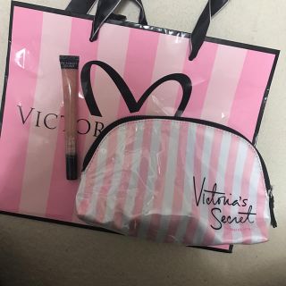 ヴィクトリアズシークレット(Victoria's Secret)のNEW ヴィクトリアシークレット リップグロス USED ポーチ セット(トートバッグ)