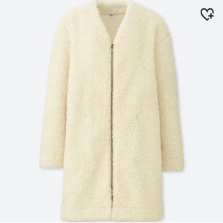 ユニクロ(UNIQLO)の新品タグ付❤️UNIQLO フリースコート S❤️todayful snidel(ノーカラージャケット)