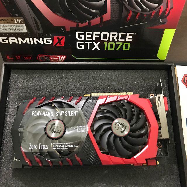 【中古】GEFORCE GTX 1070 GAMING X 8G スマホ/家電/カメラのPC/タブレット(PCパーツ)の商品写真