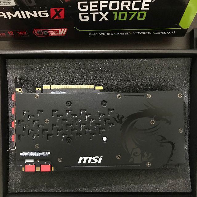 【中古】GEFORCE GTX 1070 GAMING X 8G スマホ/家電/カメラのPC/タブレット(PCパーツ)の商品写真