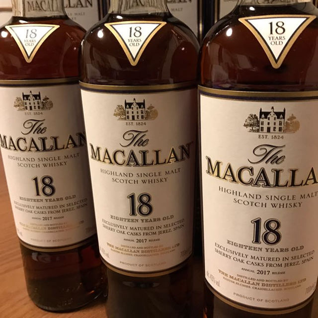 数量は多】 限界価格!送料無料!サントリー正規品 マッカラン18年 3本