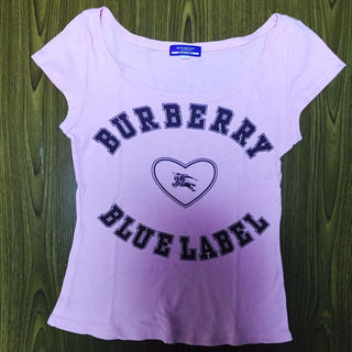 バーバリーブルーレーベル(BURBERRY BLUE LABEL)のバーバリーブルーレーベル♡ピンクロゴTシャツ 日本製(その他)