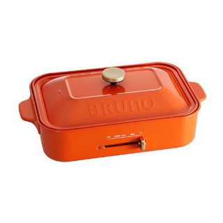 新品未使用☆BRUNO ブルーノ コンパクトホットプレート レトロオレンジ(炊飯器)