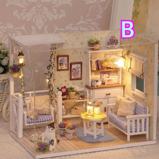 A008 ドールハウスキット　ミニチュア家具ケーキ　diy小屋部屋　ハンドメイド