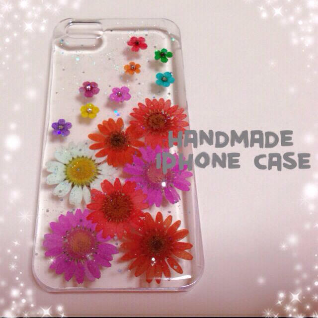 押し花iPhoneケース ハンドメイド♡ スマホ/家電/カメラのスマホアクセサリー(モバイルケース/カバー)の商品写真