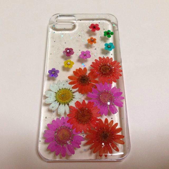 押し花iPhoneケース ハンドメイド♡ スマホ/家電/カメラのスマホアクセサリー(モバイルケース/カバー)の商品写真