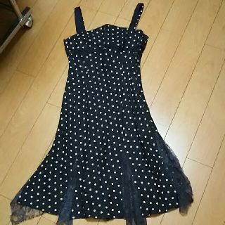 プライドグライド(prideglide)の華やかドットワンピース☆size38  (ひざ丈ワンピース)