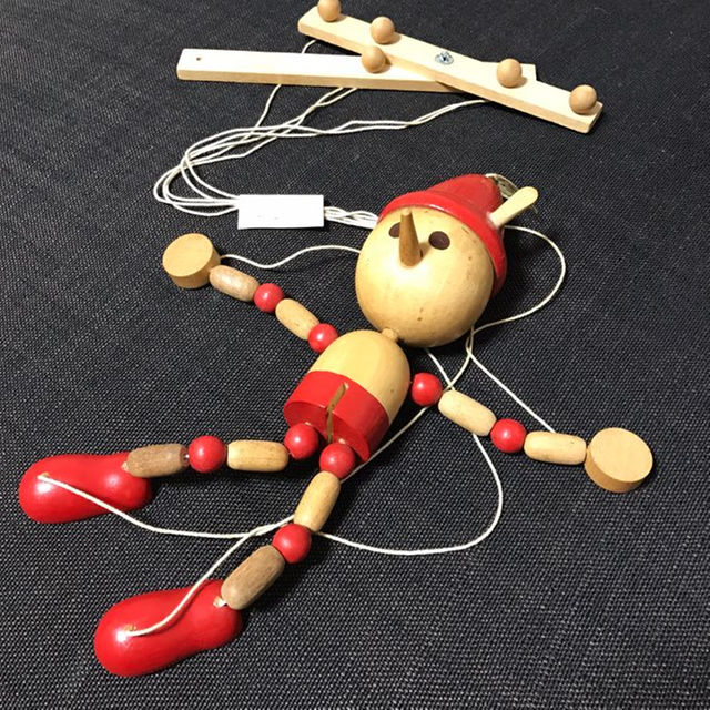 ピノキオ操り人形（昭和レトロ）木製