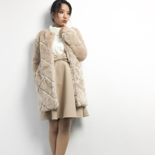 ELENORE キルティング ファー コート リエンダ-
