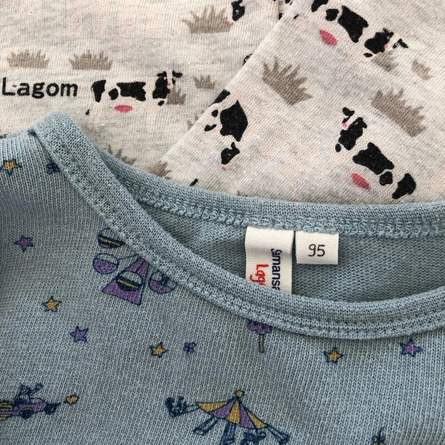 LAGOM(ラーゴム)の長袖Tシャツ 2枚セット サマンサモスモス lagom 95 キッズ/ベビー/マタニティのキッズ服男の子用(90cm~)(Tシャツ/カットソー)の商品写真