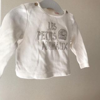 ザラキッズ(ZARA KIDS)のザラベビー 白カットソー 70 80(シャツ/カットソー)