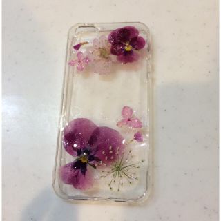 押し花iPhoneケース iPhone5/5s/se ハンドメイド(スマホケース)