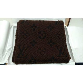 ルイヴィトン(LOUIS VUITTON)の国内正規品　ルイヴィトン ロゴマニア　マフラー　モノグラム　ブラウン(マフラー)