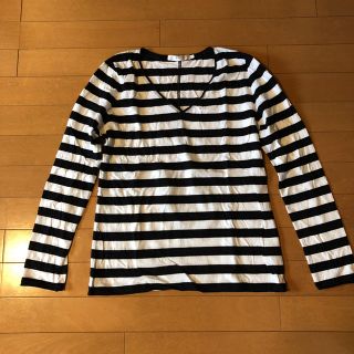 アズールバイマウジー(AZUL by moussy)のpon様専用‼️AZUL アズール サイズL ボーダーVネックカットソー(カットソー(長袖/七分))