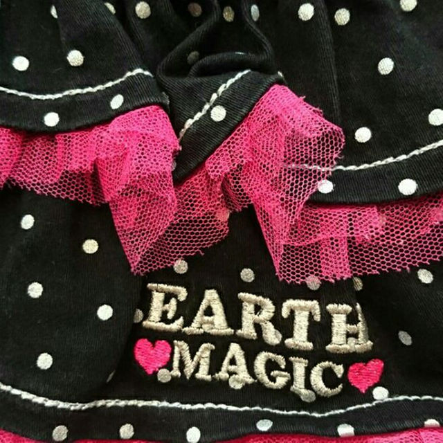 EARTHMAGIC(アースマジック)の♡♡アースマジックチュール付きフレアスカート♡♡ キッズ/ベビー/マタニティのキッズ服女の子用(90cm~)(スカート)の商品写真