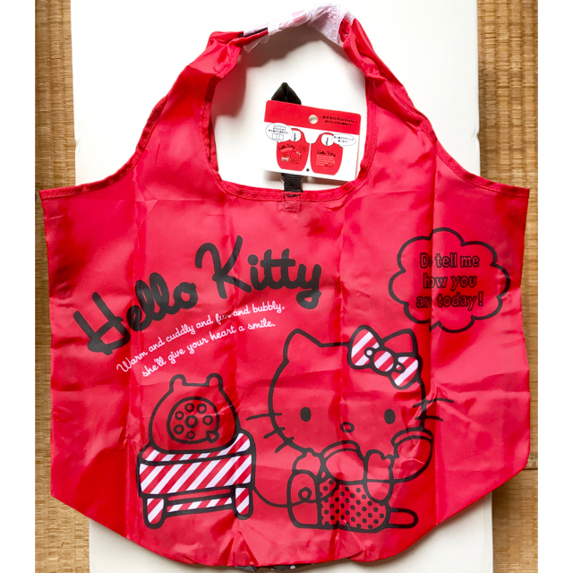 サンリオ(サンリオ)の【新品】Hello Kitty マイバッグ (ピンク) + (レッド) レディースのバッグ(エコバッグ)の商品写真