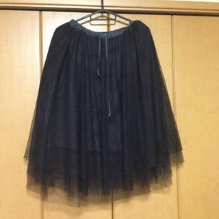 レトロガール(RETRO GIRL)の黒☆チュールスカート(ひざ丈スカート)