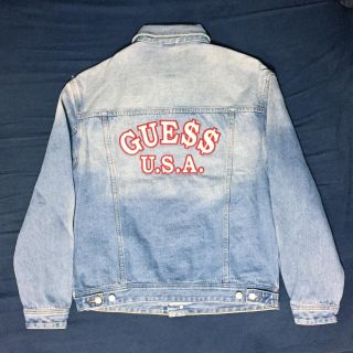 ゲス(GUESS)のGUESS asap rocky コラボ デニムジャケット  ステッカー付き(Gジャン/デニムジャケット)