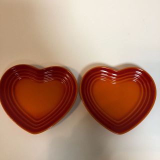 ルクルーゼ(LE CREUSET)のル・クルーゼ  ハート型お皿2枚組(食器)